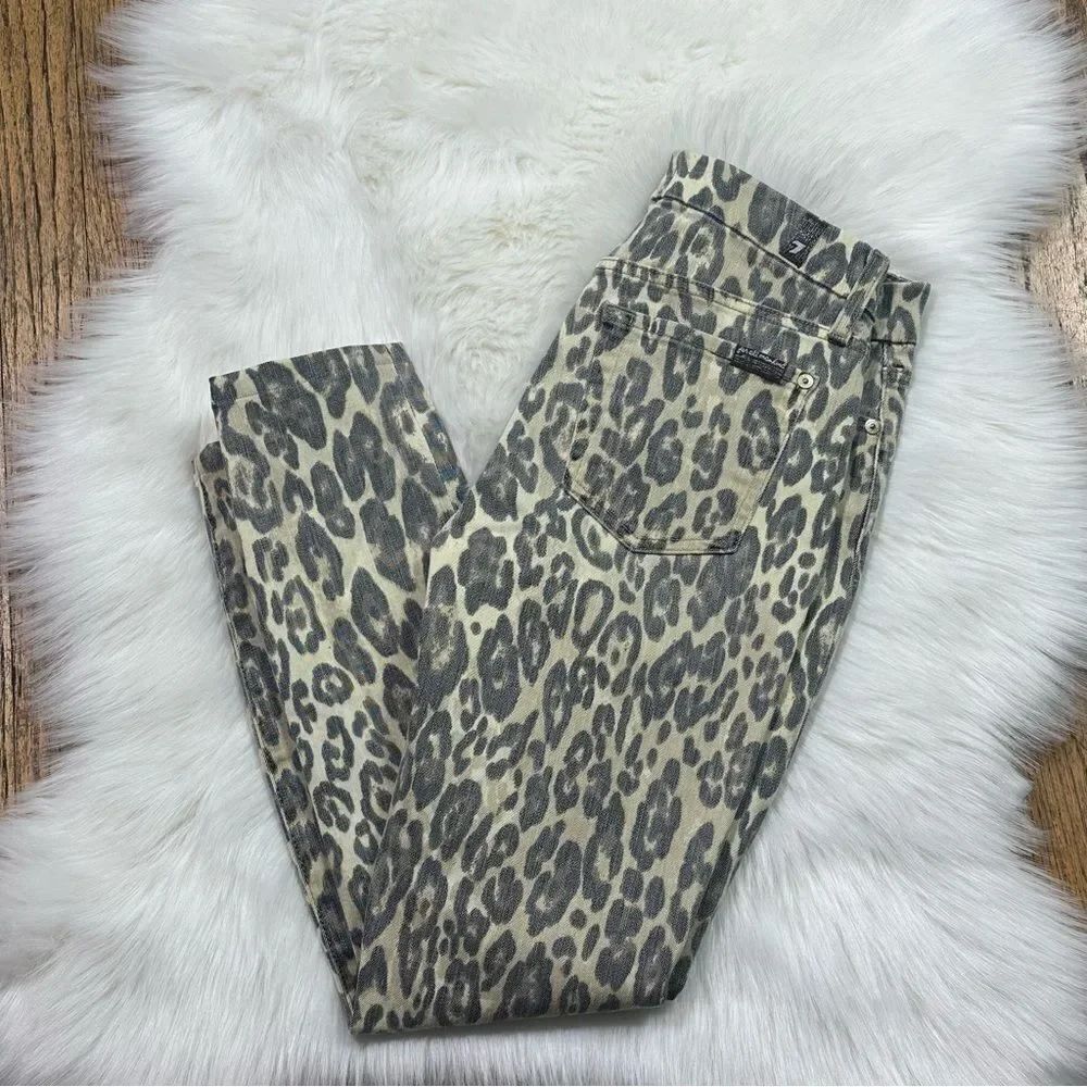 7 For All Mankind Brown and Black Skinny Jeans